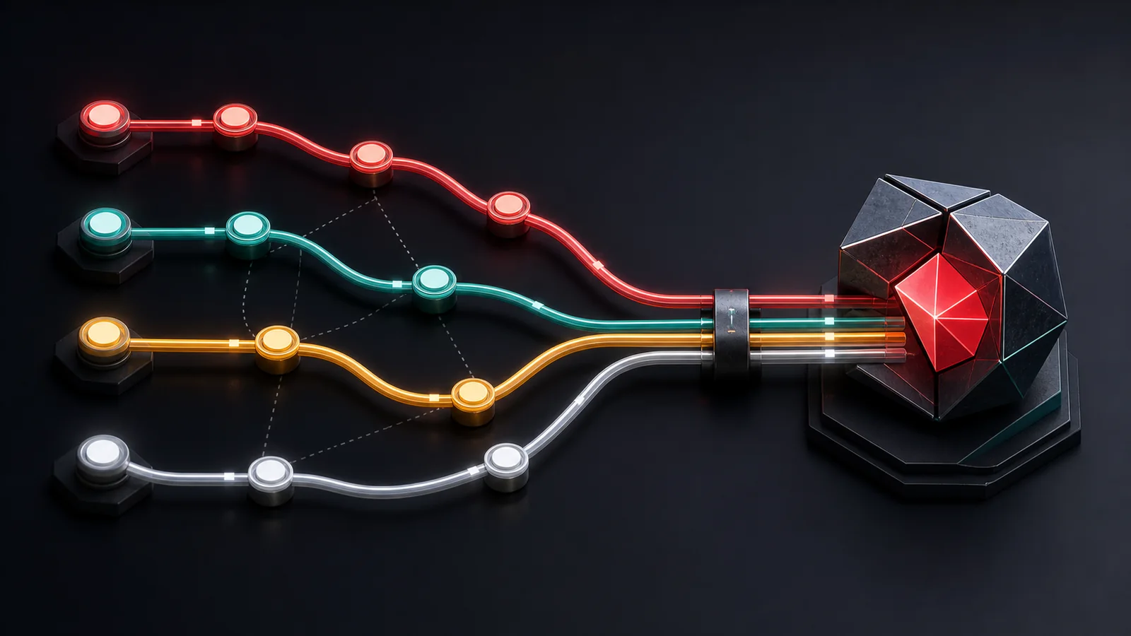 Editorial illustration for Git & GitHub Foundations
